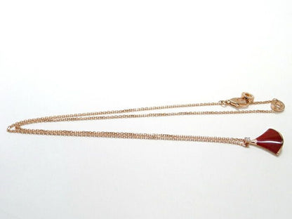 Bvlgari DIVA Dream Necklace 750pg 18K Pink Gold Pink Gold Diamond Carnelian
