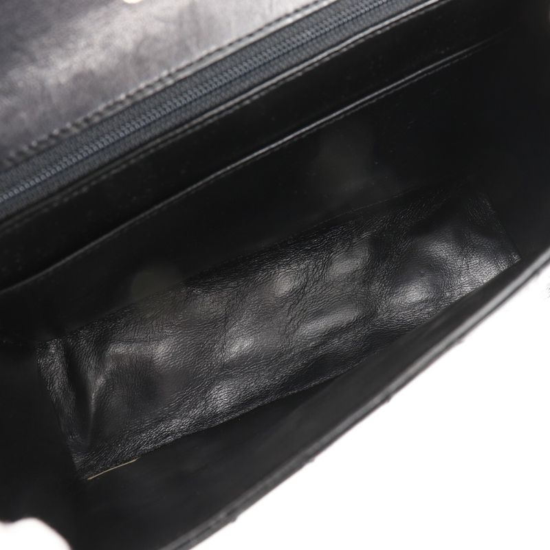 Chanel Chain Shoulder Decacoco Matelasse Vintage Enamel Black Ladies Shoulder