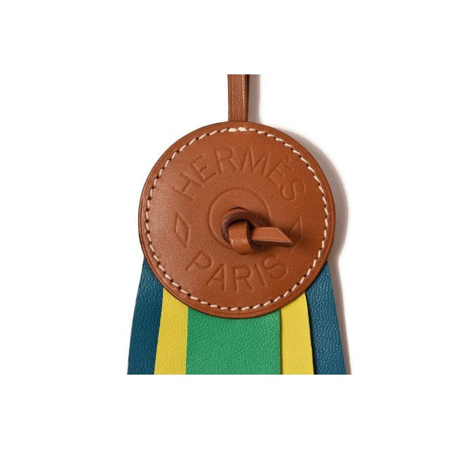 Hermes Bag Charm Clochette Paddock Flot Green Lime Blue — view 2