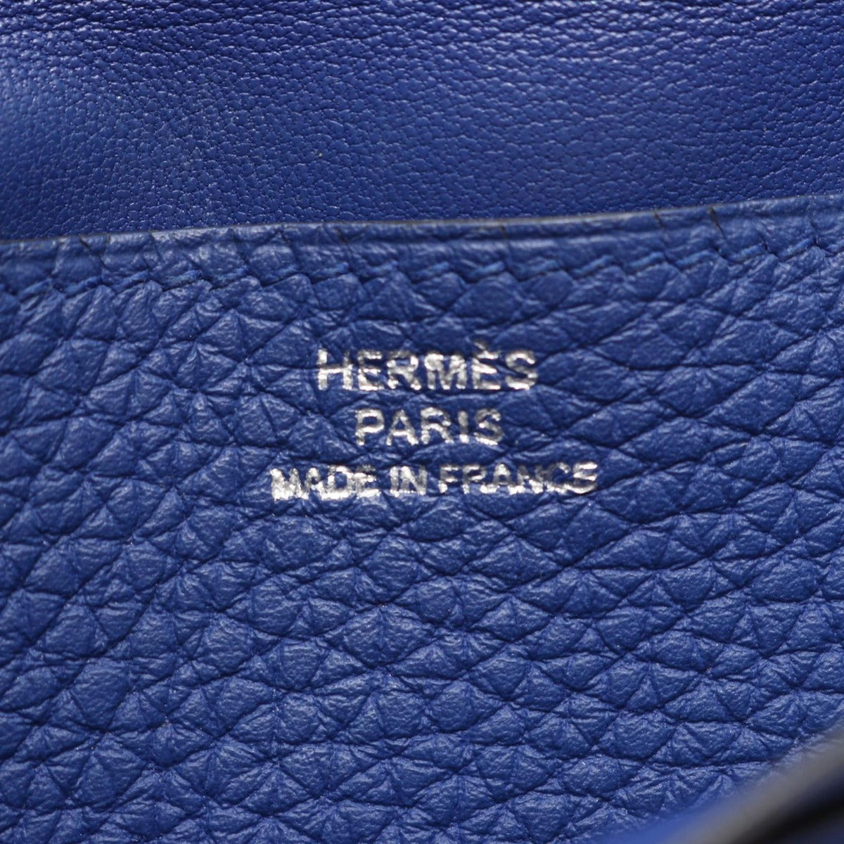 Hermes Bifold Wallet Dogon Long Blue Electric Leather — view 4