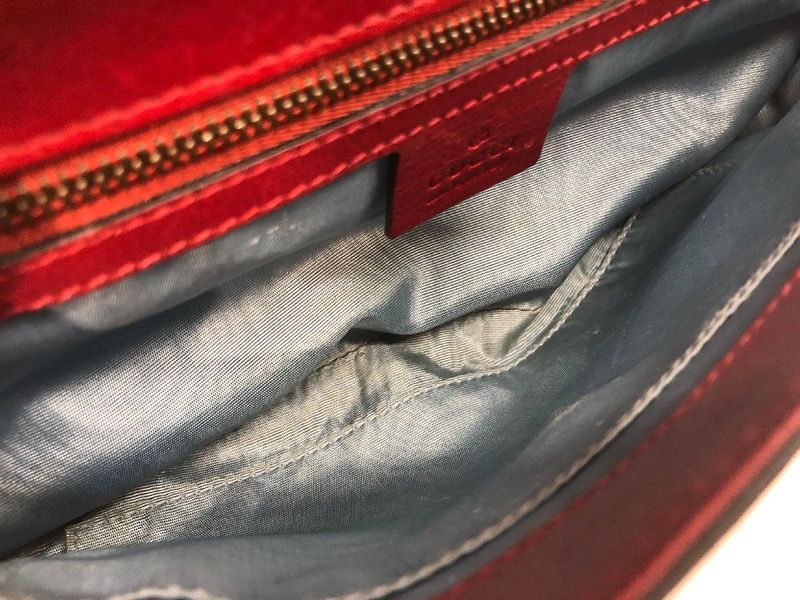 Gucci GG Cat Double Face 2way Chain Shoulder Bag 524822 Leather Black and Red