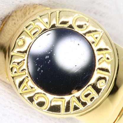 Bvlgari Bulgari Tubogas Onyx Ring And Ring 18K Yellow Gold Ladies