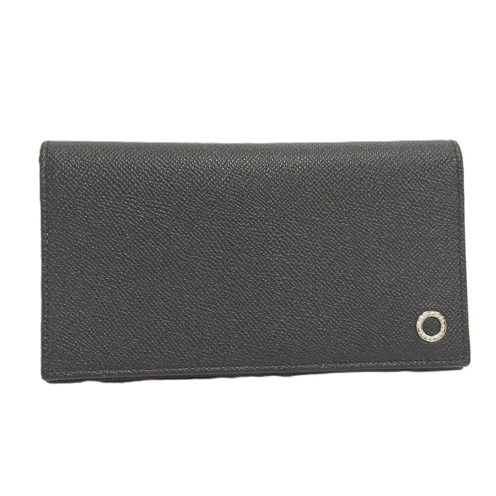 Bvlgari Man Bifold Long Wallet Leather Black