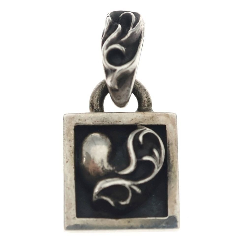 Chrome Hearts Framed Heart Charm Pendant Top Silver