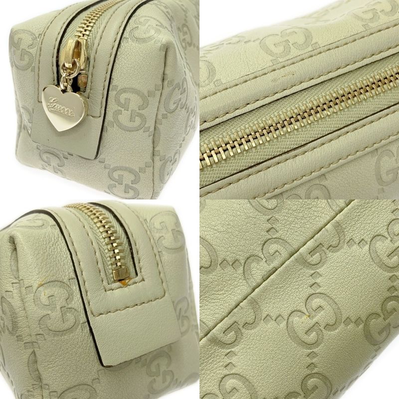 Gucci 153228-2888 Gucci Guccissima Leather Pouch Beige 400751 Pouch