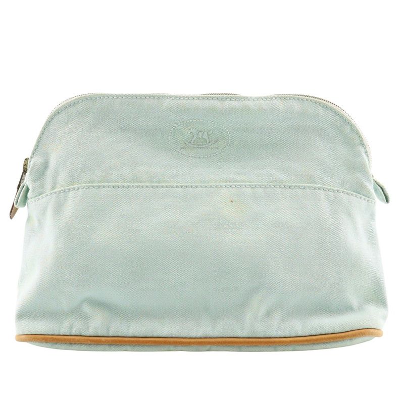 Hermes Bolide Pouch 25 Baby Line Cotton Light Blue Women's Pouch