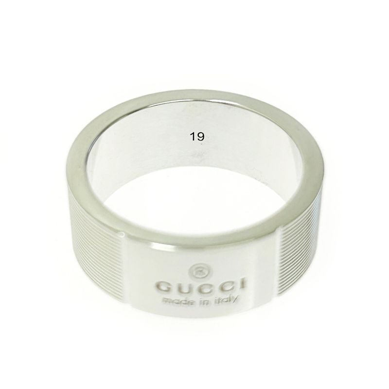 Gucci Silver Logo Ring 9.8g 925 Engraved 388658 Ring with Box