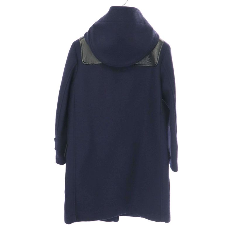 Celine by Phoebe Philo 12aw Leather Shoulder Melton Duffle Coat 6999 028-99016