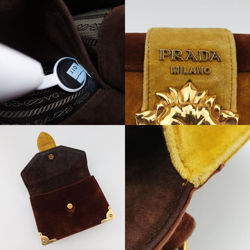 Prada Caye Lion Head Yellow And Brown Velour 1bd089110