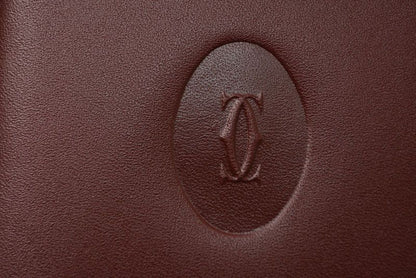 Cartier Unused Fold Wallet Vintage Cartier Men's Must De Cartier Bordeaux