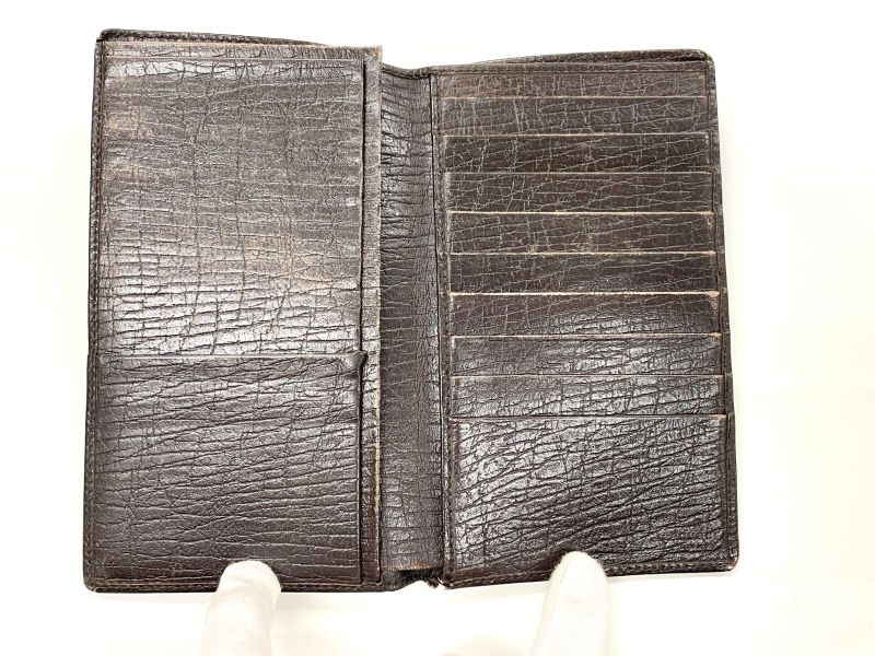 Gucci Interlocking G Logo Leather Long Wallet Billfold 124575 Black Made In