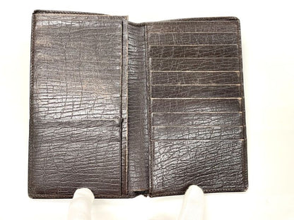 Gucci Interlocking G Logo Leather Long Wallet Billfold 124575 Black Made In