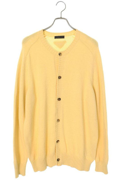 Prada 23AW Umg265 Triangle Patch Wool Cashmere Cardigan Men 56