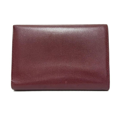 Cartier Trifold Wallet With Clasp In Bordeaux Leather
