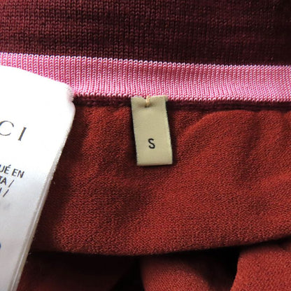 Gucci×adidas 693830 GG Trefoil Wool Jacquard Jogger Pants Bordeaux Pink S Made