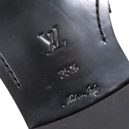 Louis Vuitton Connelly Line Square Toe Logo Leather Coin Loafer Black 35.5