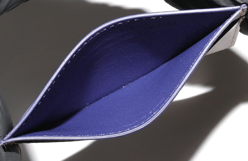 Celine Card Case Pass Case Card Holder Calf Indigo X Tan 1001123xt107il