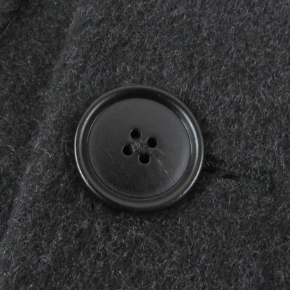 Hermes 23AW 100% Cashmere Double Breasted Chester Coat Long Coat Dark Gray 46