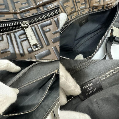Fendi Body Bag Zucca 7va434 Leather Brown