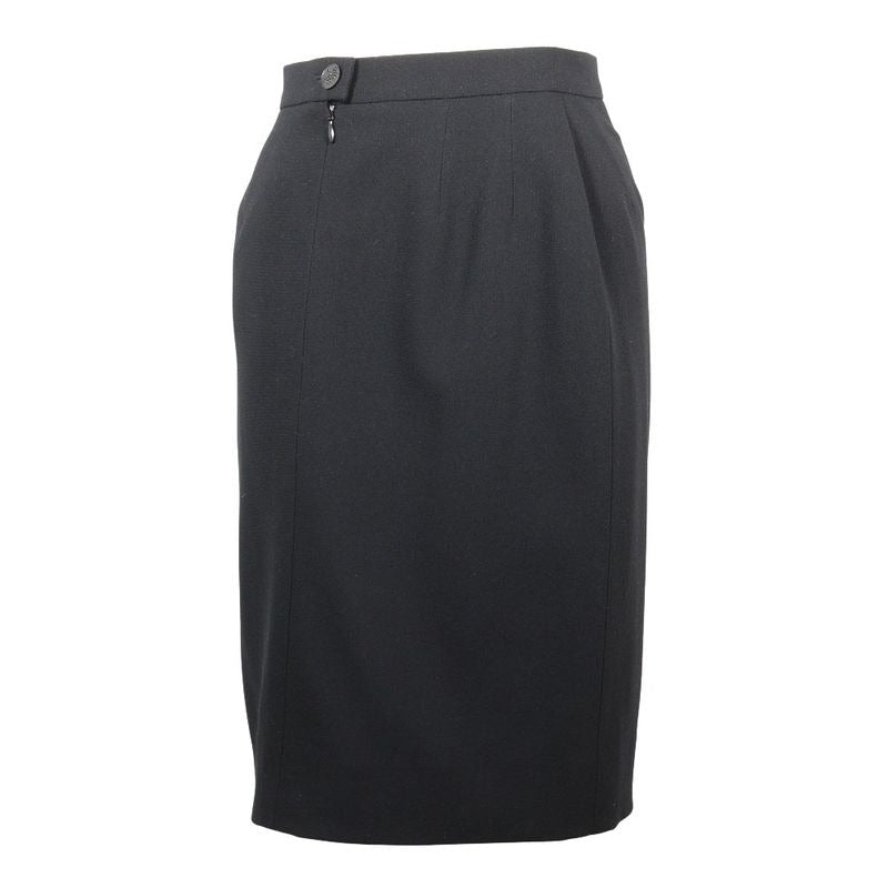 Chanel 94305 Wool and Silk Black Skirt