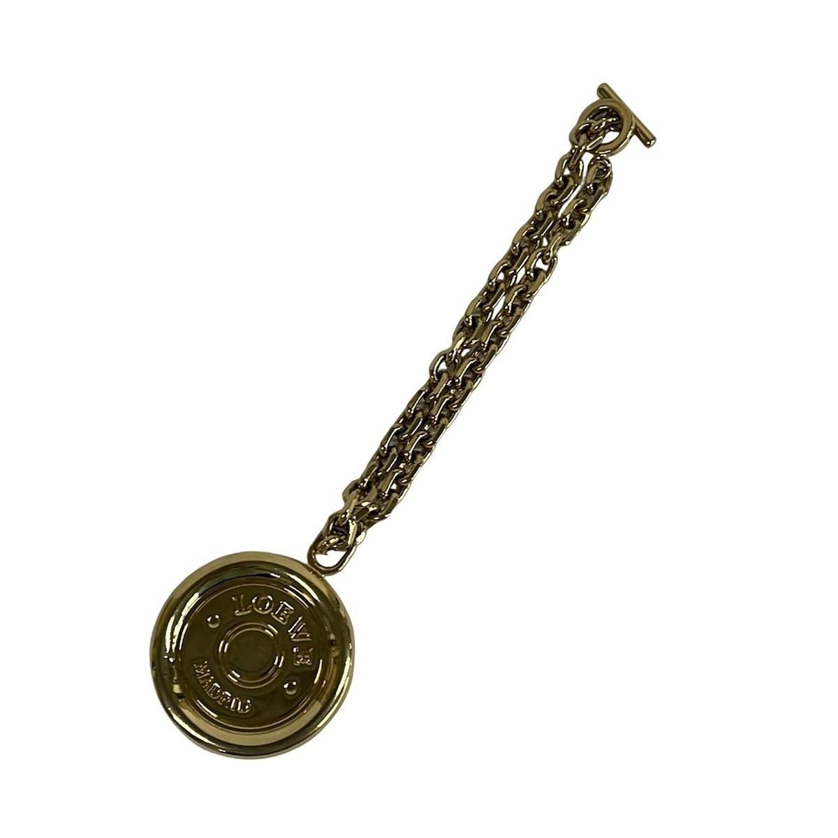 Loewe Key Holder Gold Keychain