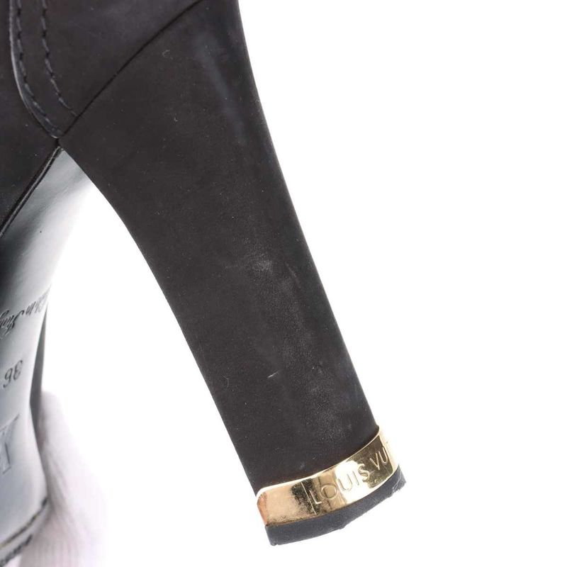 Louis Vuitton 10 Years Monogram Nubuckles Cles Zah Booties Women's 36 Ma0170