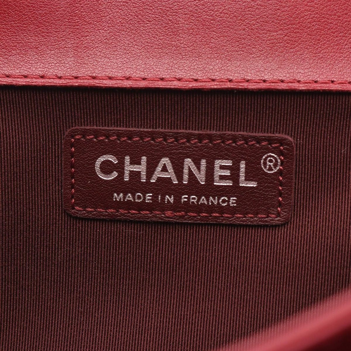 Chanel Shoulder Bag Quilted Red Lambskin 2.55 Chain — view 4