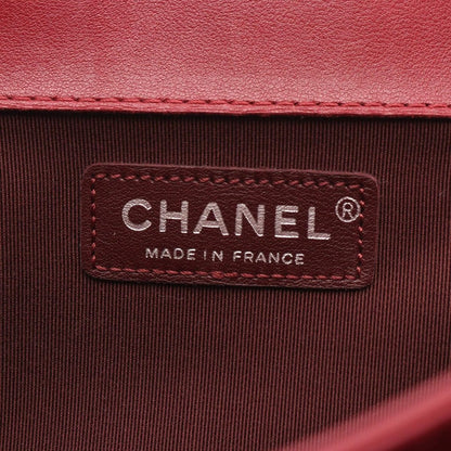 Chanel Shoulder Bag Quilted Red Lambskin 2.55 Chain — view 4