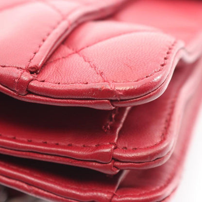 Chanel Shoulder Bag Quilted Red Lambskin 2.55 Chain — view 6
