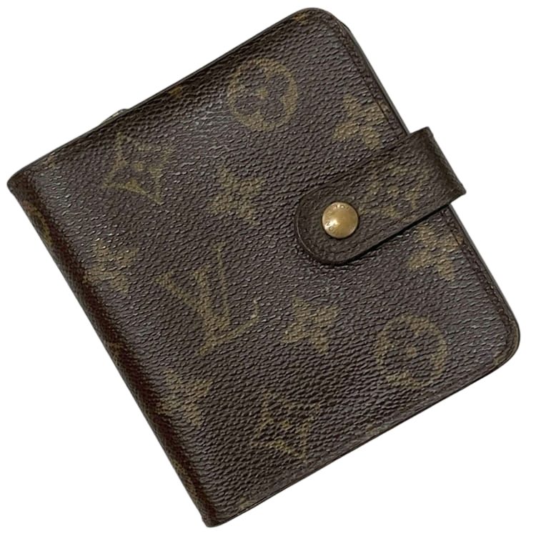 Louis Vuitton Bifold Wallet Compact Zip Monogram Brown