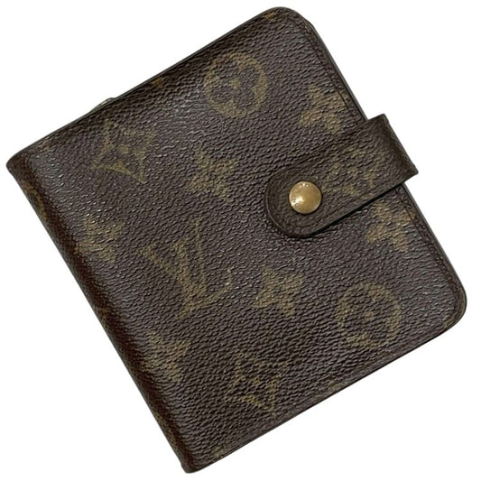 Louis Vuitton Bifold Wallet Compact Zip Monogram Brown
