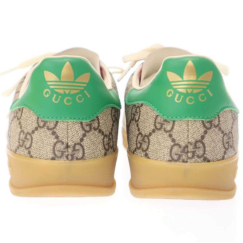 Gucci×adidas Gazelle Beige Tone Core White Ggmonogram Gazelle Sneakers Ie2262