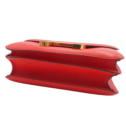 Hermes Constance 24 Vermilion Gold Tadelakt Shoulder Bag — view 3