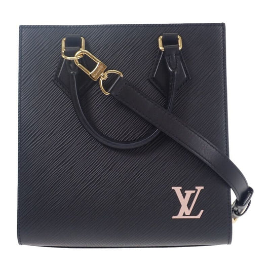 Louis Vuitton Sac Plat BB Epi 2-Way Bag Black Gold Hardware