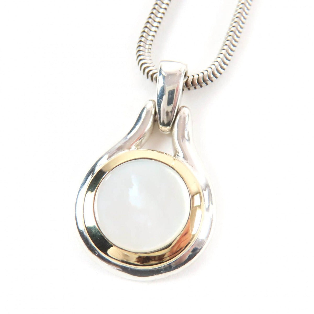 Tiffany & Co Vintage 925 18K Mother of Pearl Combination Necklace