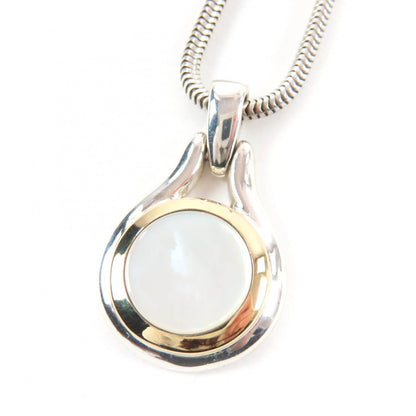 Tiffany & Co Vintage 925 18K Mother of Pearl Combination Necklace