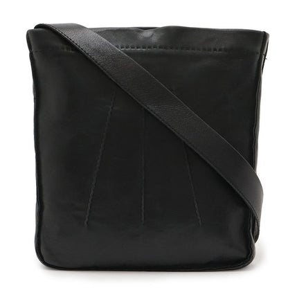 Hermes Tudu Shoulder Bag Pochette Crossbody Leather Black