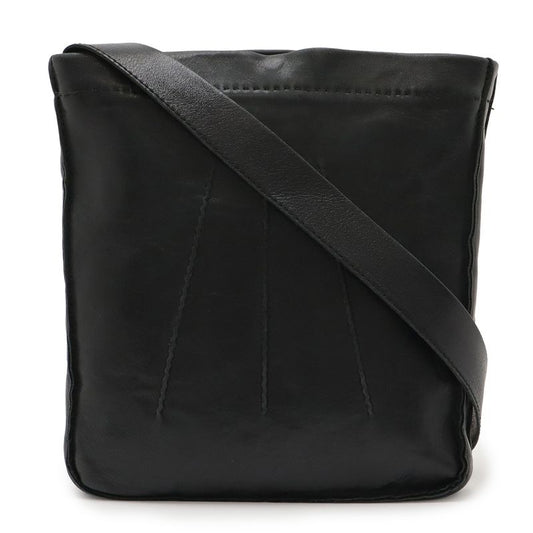 Hermes Tudu Shoulder Bag Pochette Crossbody Leather Black