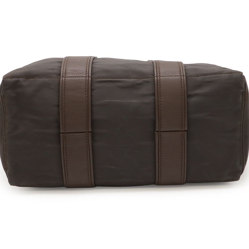 Hermes Acapulco PM Tote PM Tote Handbag Nylon Leather Brown