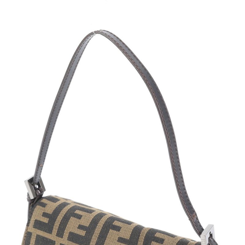 Fendi Zucca Mamma Bucket Baguette Leather Shoulder Bag Shoulder One Shoulder