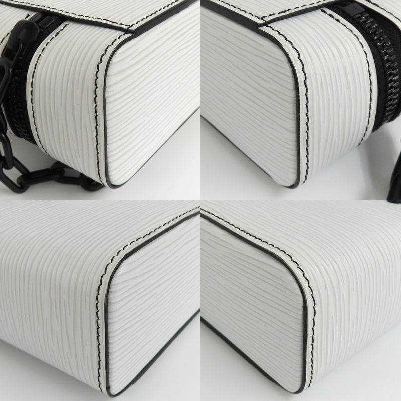 Louis Vuitton Phone Box M68791 Epi Bron White Shoulder Bag Black