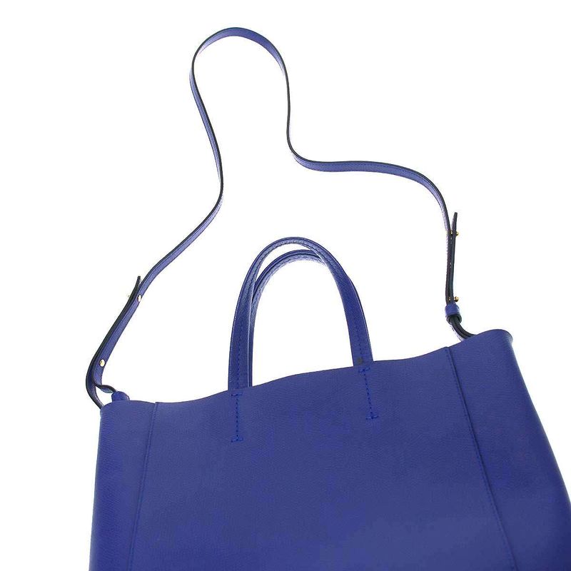 Celine Vertical Cabas Small Bicolor 2-Way Tote Bag Blue and Camel