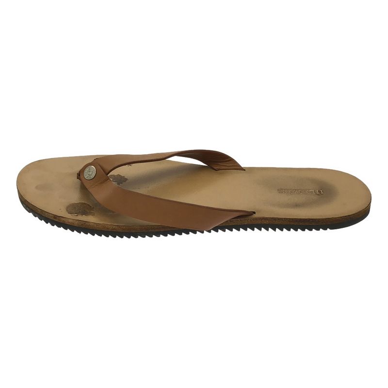Hermes Estival Thong Leather Flip Flops Nc2218402 Brown 42