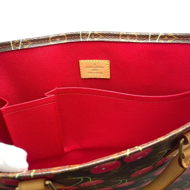 Louis Vuitton X Takashi Murakami Tote Bag Sac Pura M95010 Monogram Cherry Red