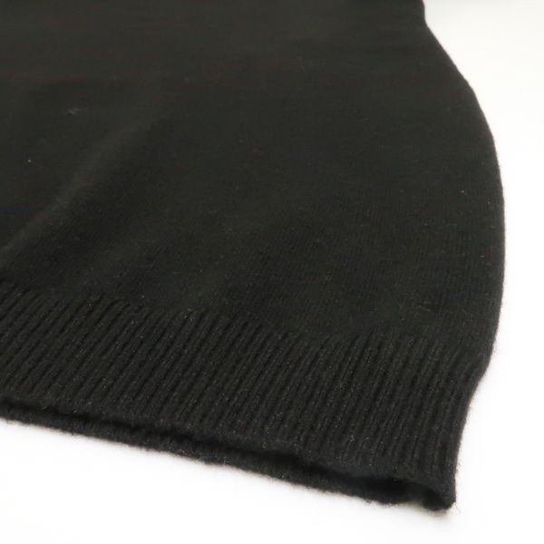 Chanel Knit Dress P46849 Cashmere Blend #38 Mini Length Black Chanel