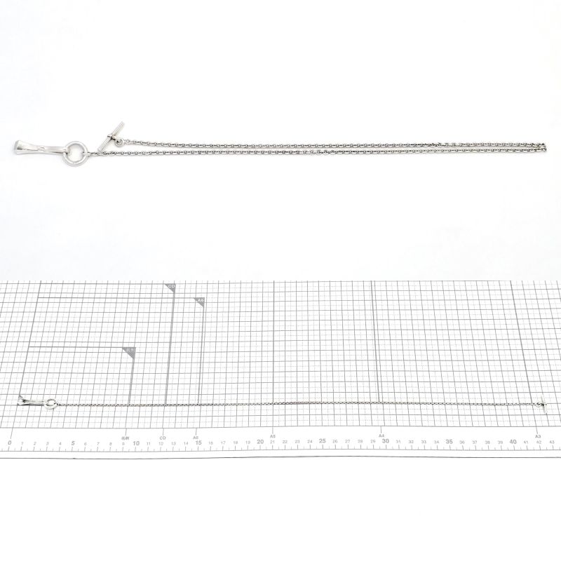 Hermes Clous De Forge Choker Necklace 43cm (1693in) Long Star Ring Silver Sv925