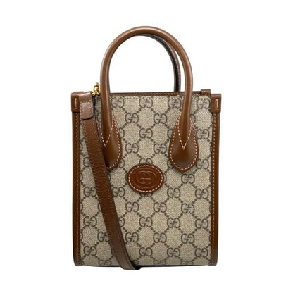 Gucci Shoulder Bag with Interlocking G Mini Tote GG Supreme