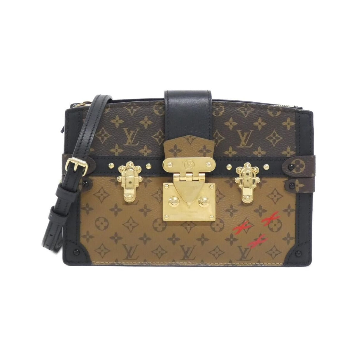 Louis Vuitton Monogram Reverse Trunk Clutch Shoulder Bag