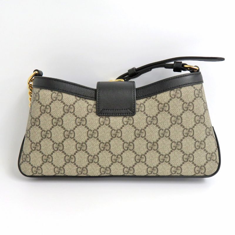 Gucci Padlock Small Shoulder Bag 811705 Black GG Supreme Canvas Black