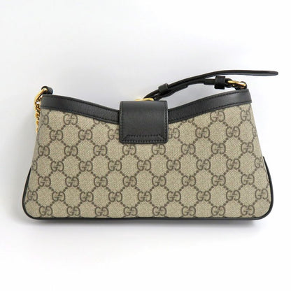 Gucci Padlock Small Shoulder Bag 811705 Black GG Supreme Canvas Black